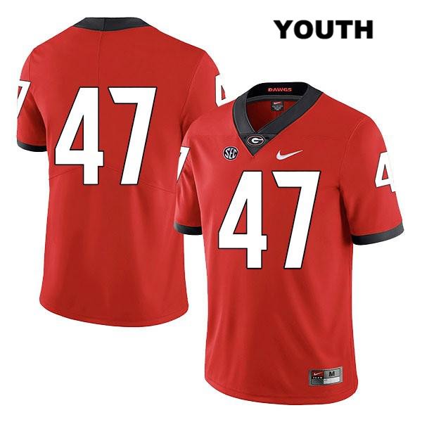 Georgia Bulldogs Youth Payne Walker #47 NCAA No Name Legend Authentic Red Nike Stitched College Football Jersey HMH0756XO